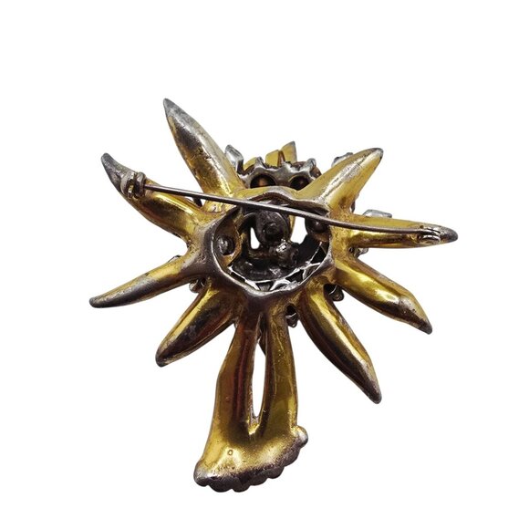 Antique Unsigned Reinad Heavy Older Dimensional Brooch (A8897) - Picture 6 of 8